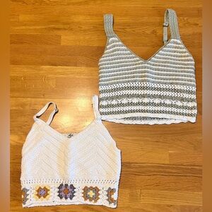 EUC Hollister Crochet Tank Tops - XS & S